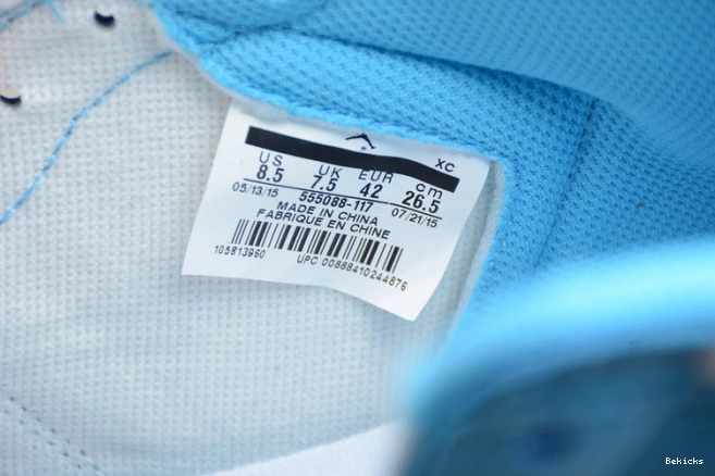 Cheap BK retro high og air 1 jordan 555088-117 unc 1122